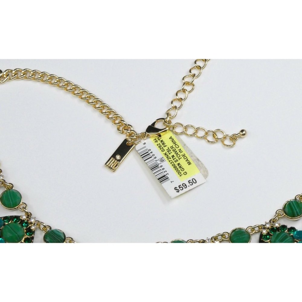 Embrace Elegance with the NEW INC Gold-Tone Stone & Tassel Statement Necklace - Picture 3 of 4